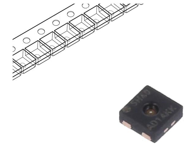 Sensor: temperatuur en vochtigheid; 0÷100%RH; -40÷125°C; DFN4 Sensor: temperatuur en vochtigheid; 0÷100%RH; -40÷125°C; DFN4